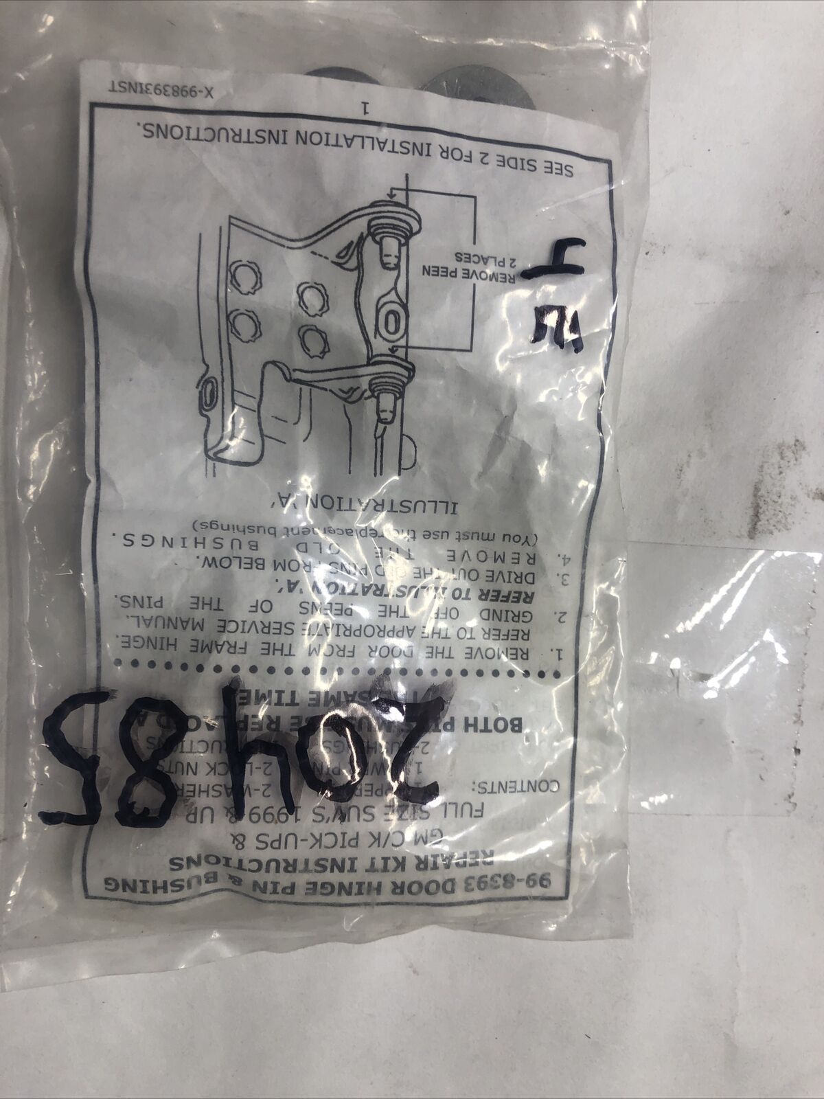 GM Door Hinge Pin & Bushing Repair Kit  GM Trucks 1999-On  20485