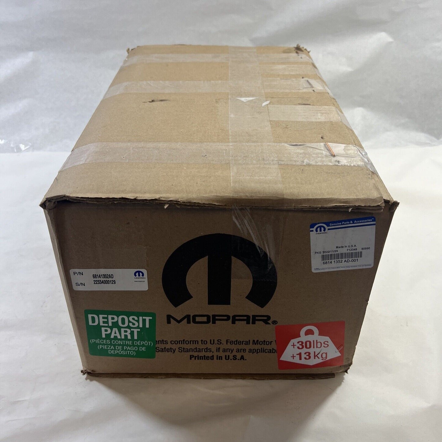 Genuine OEM Mopar 3.6L Right Passenger Side Cylinder Head 2011-2024 68141352AD