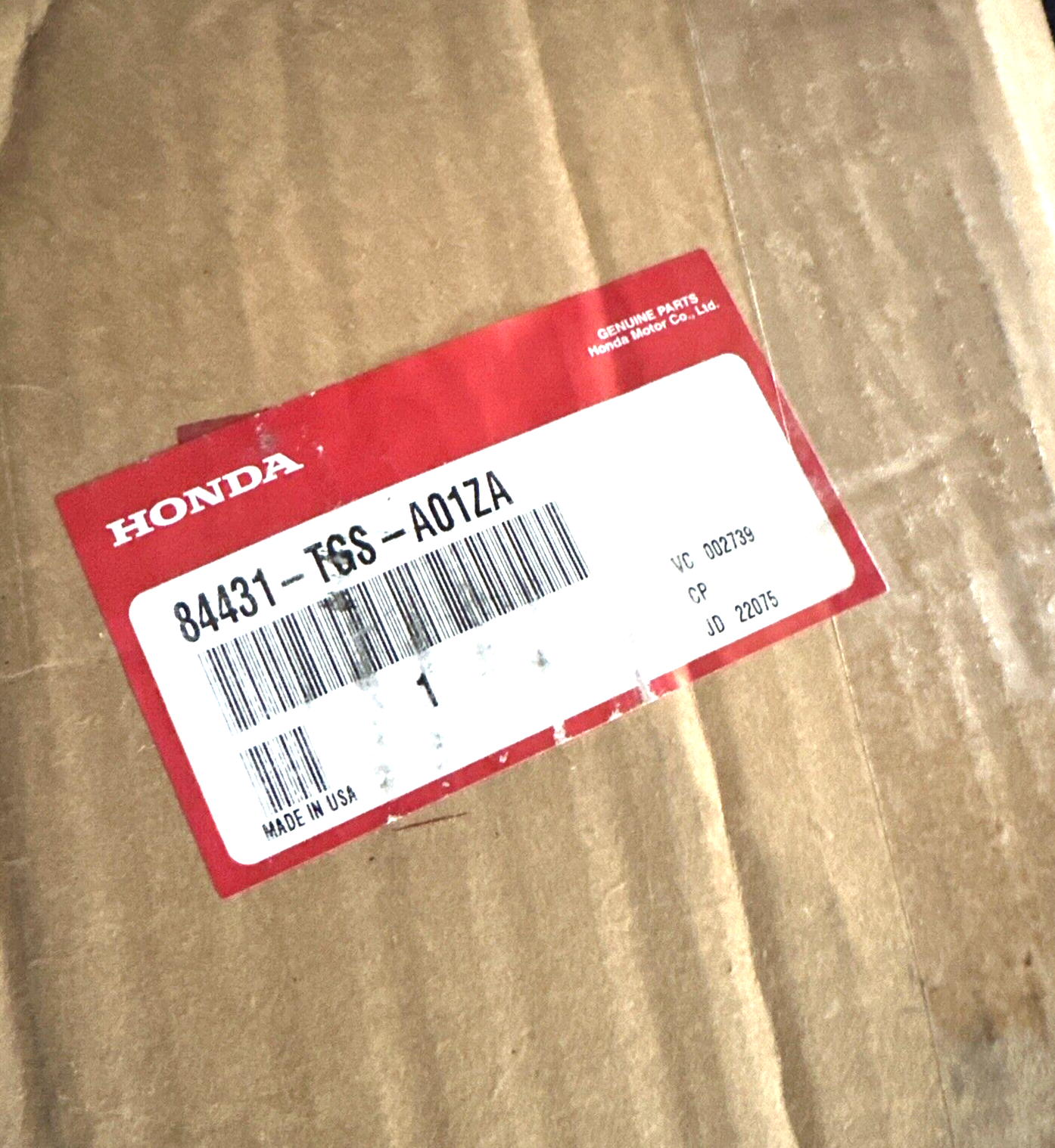 New OEM Genuine Honda Lower Lining Assembly Tailgate 84431TGSA01ZA