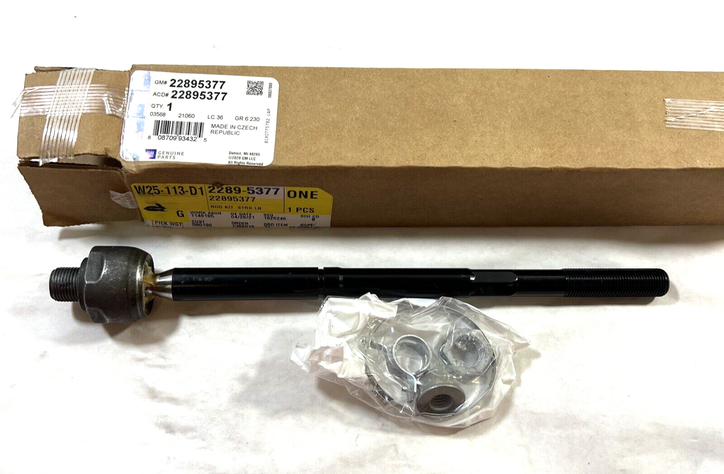 Genuine OEM GM ACDelco Chevrolet Steering Linkage Inner Tie Rod Kit 22895377