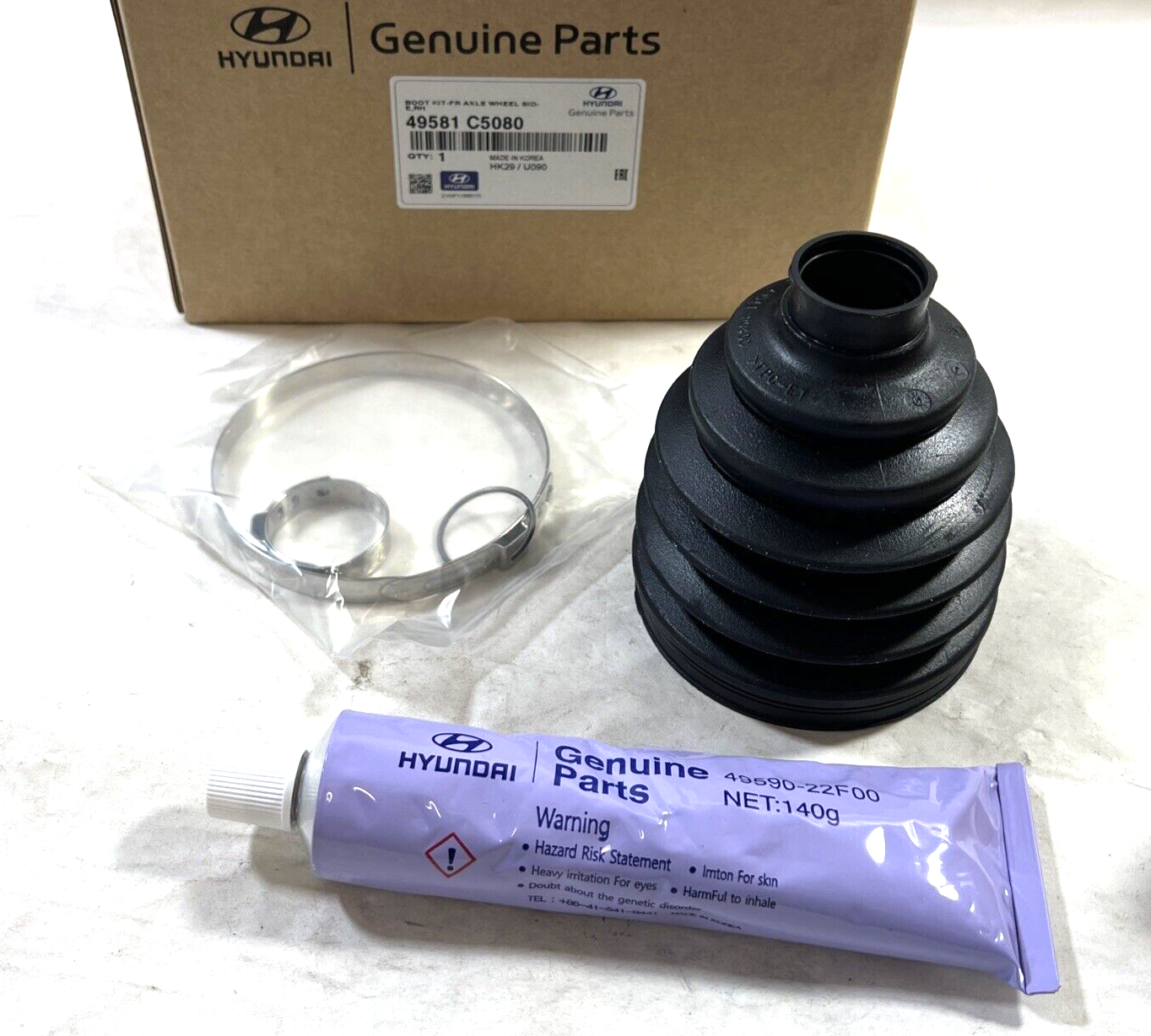 Genuine OEM Kia Sorento Front Right Suspension Drive Axles-Outer Boot 49581C5080