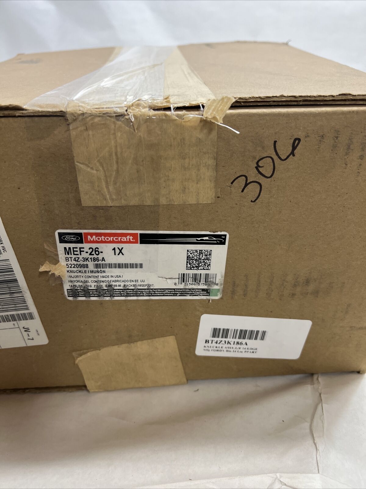 New OEM Ford Motorcraft MEF26 Front Driver Side Steering Knuckle