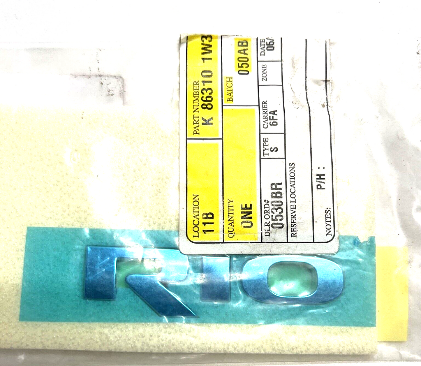 New OEM Genuine Kia Rio 2012-2017 Emblem Nameplate 863101W300