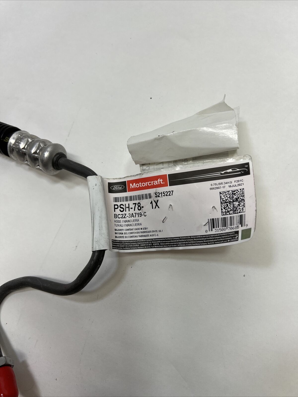 New OEM Ford Power Steering Pressure Pipe Line Hose Assembly Motorcraft PSH-78