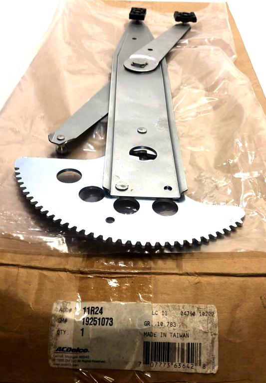 New OEM Genuine GM Front Side Regulator Assembly Without Motor 19251073