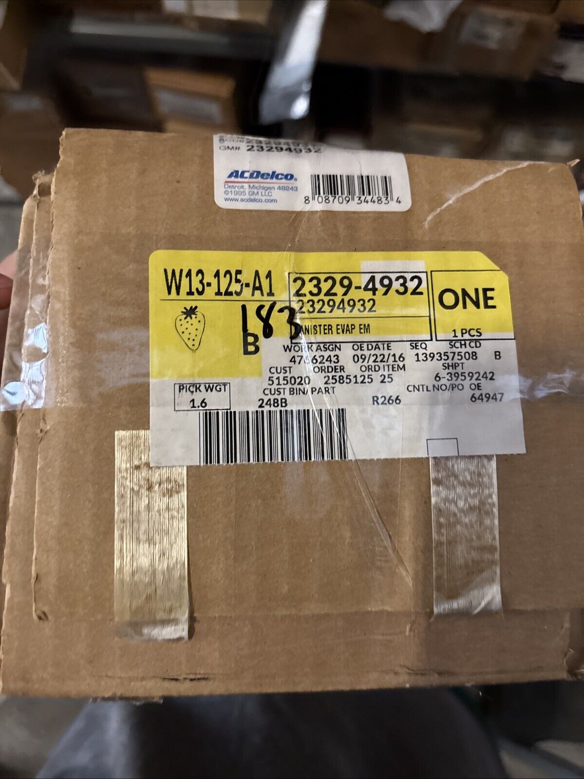 Genuine OEM GM Vapor Canister 2011-15 Chevy Volt 2014-16 Cadillac ELR 23294932