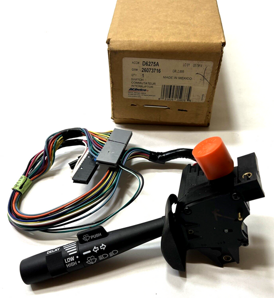 New OEM Genuine GM ACDelco D6275A Front Wiper Switch Assembly 26073716