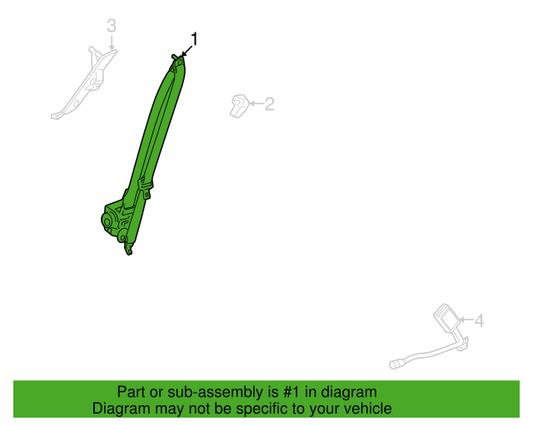 New OEM Ford Fusion Seatbelt Front Passenger Side 2008-09 8E5Z54611B08AA