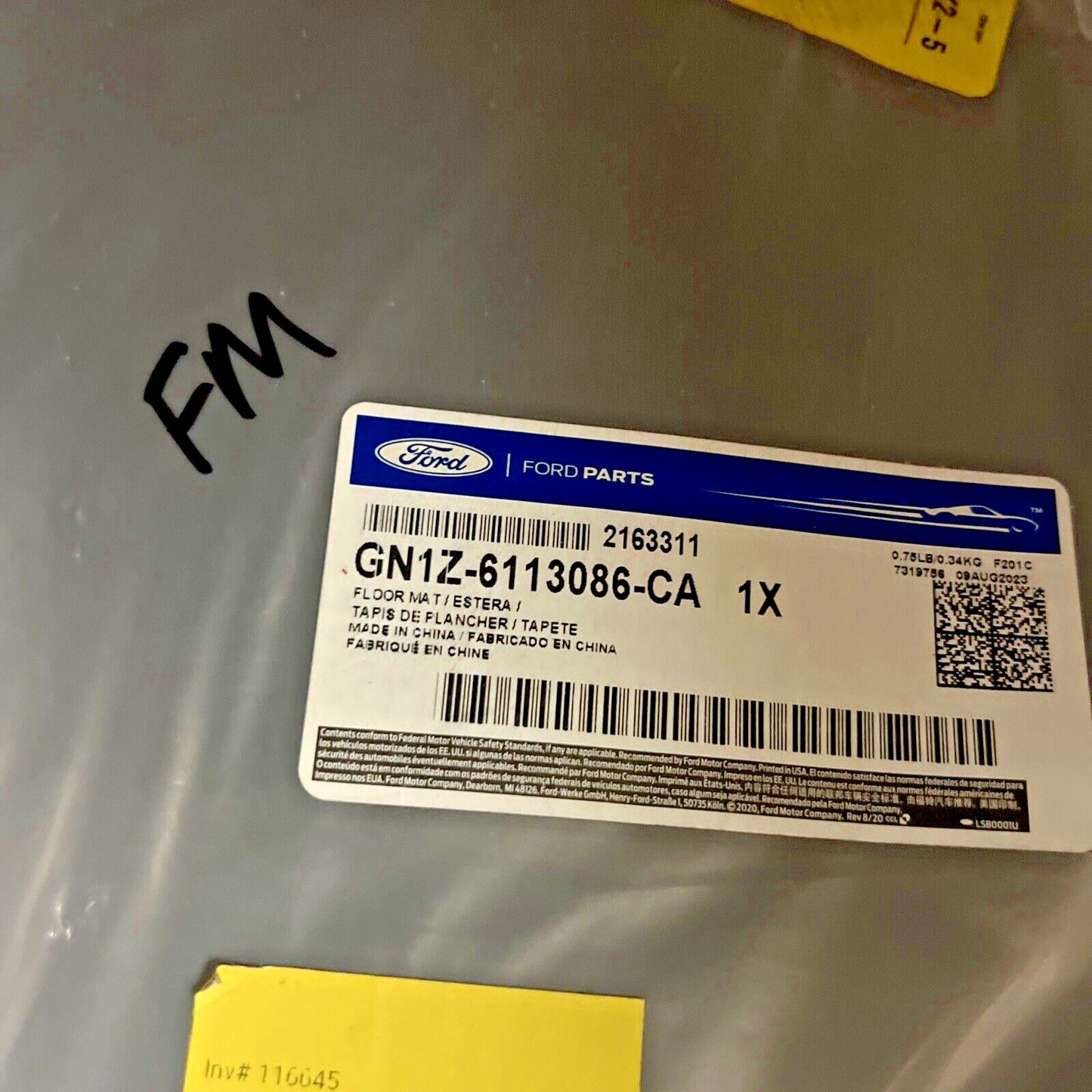 NEW Genuine OEM Ford All Weather Front Floor Mat Set GN1Z6113086CA