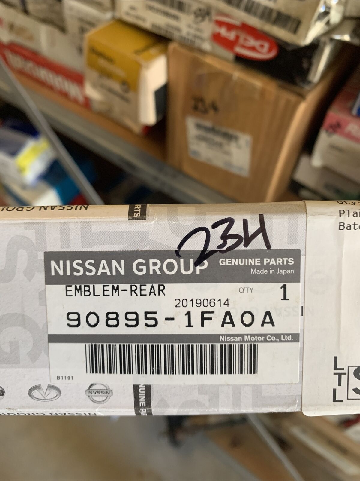 New OEM Nissan "Cube" Emblem GENUINE Nameplate 90895-1FA0A