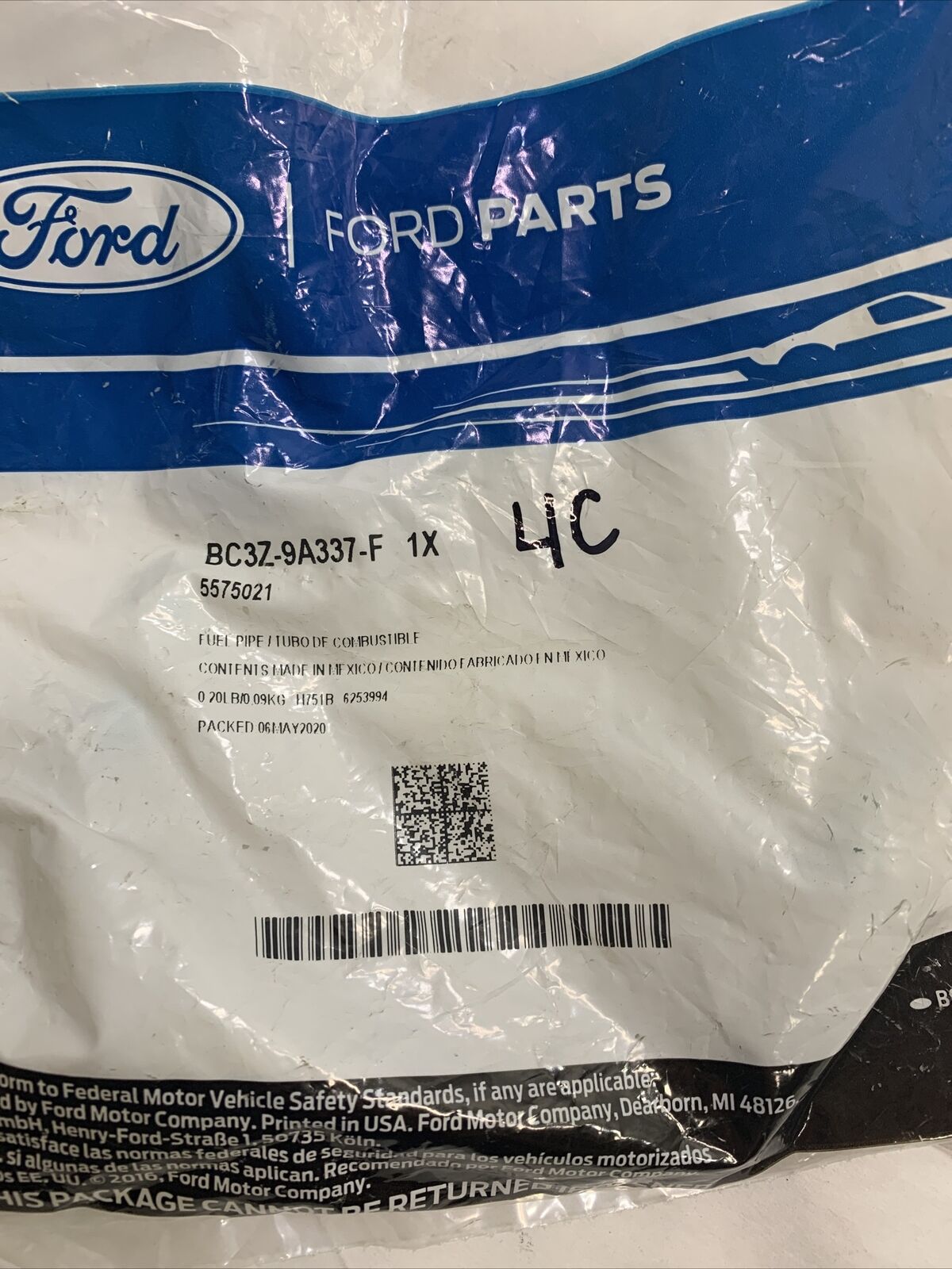 New OEM Genuine Ford Pipe - Fuel BC3Z-9A337-F
