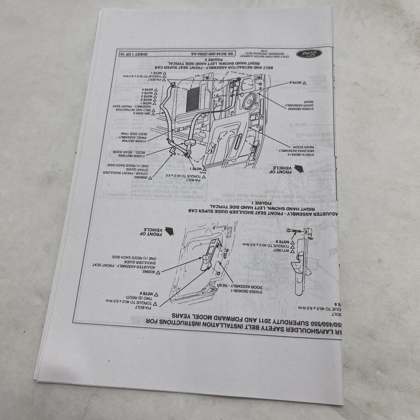 New OEM 2011 F-250 Super Duty Front Seat Belt Driver Side Left BC3Z28611B09AC