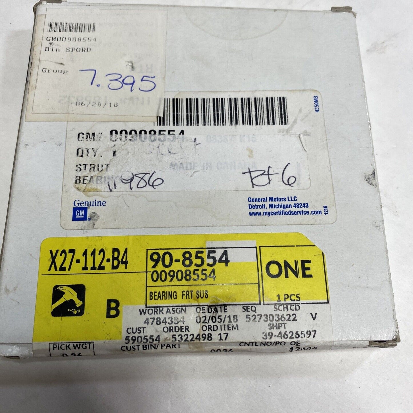 New OEM GM Buick LaCrosse Saturn Relay Bearing Strut 2005-09 00908554