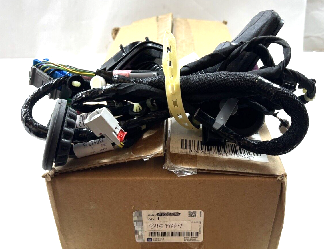 NEW Genuine OEM GM Front Passenger Side Door Wiring Harness 84599664