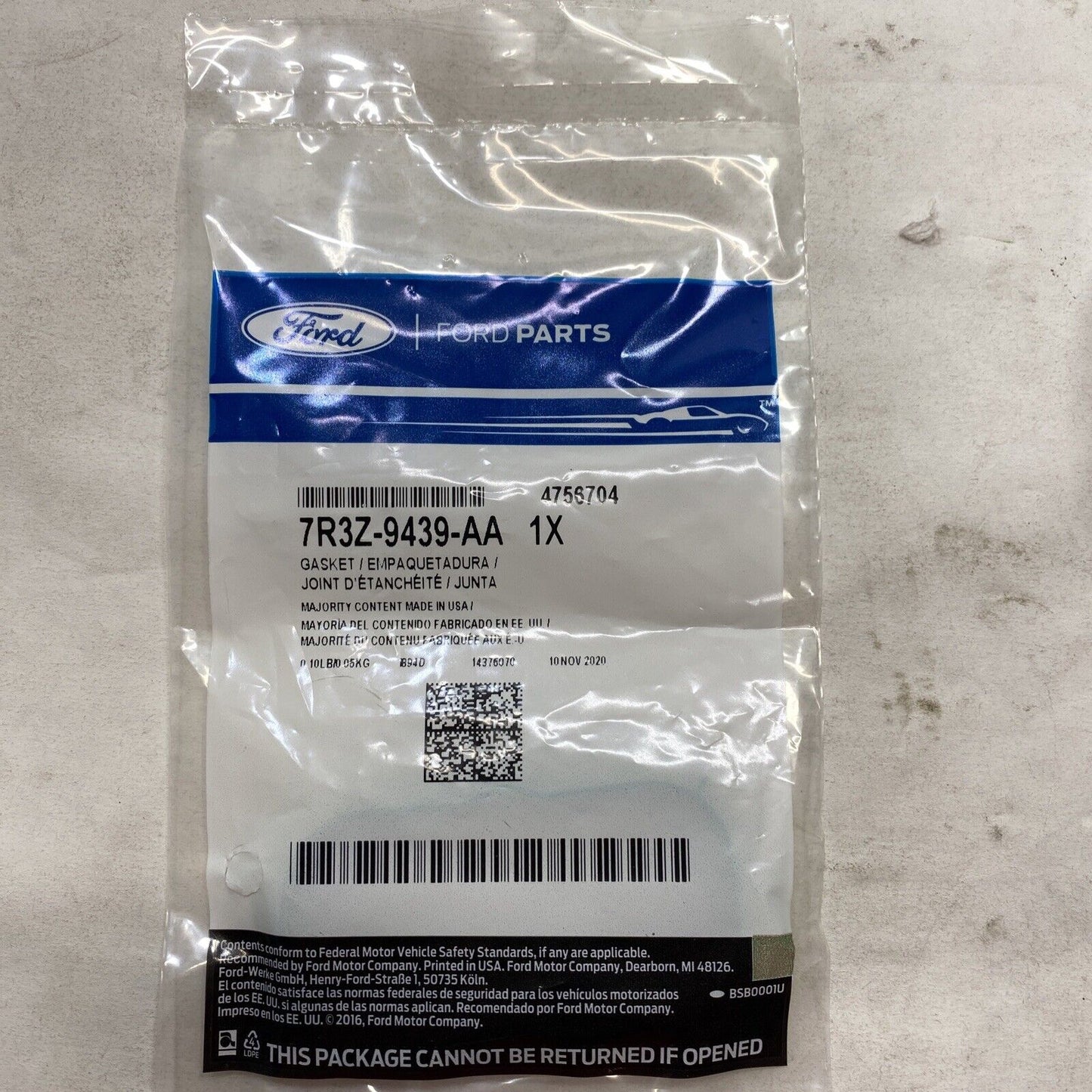 New OEM Genuine Ford Manifold Gasket 7R3Z-9439-AA