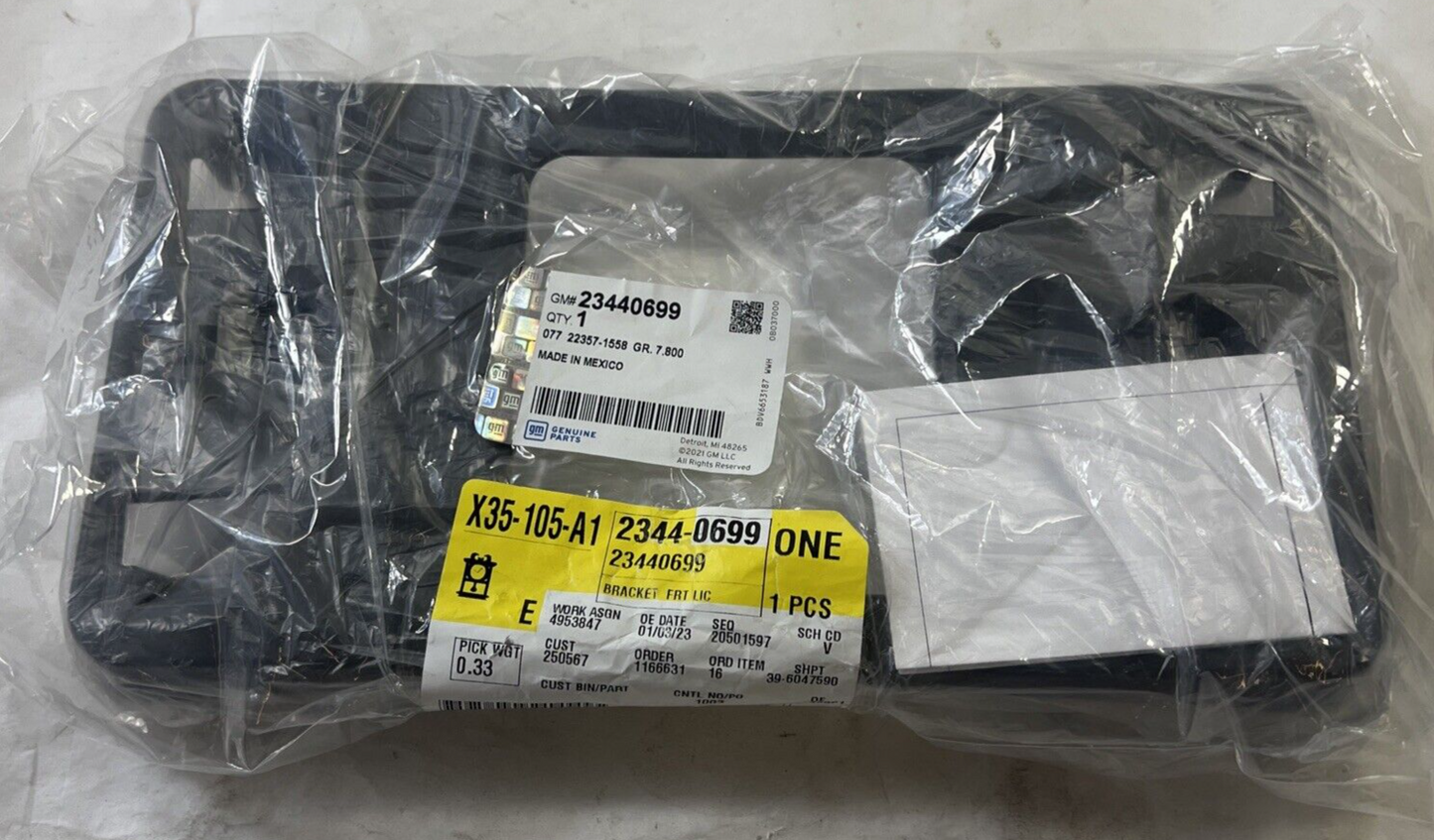 Genuine OEM GM Front Chevrolet Cruze License Plate Bracket Holder 16-18 23440699