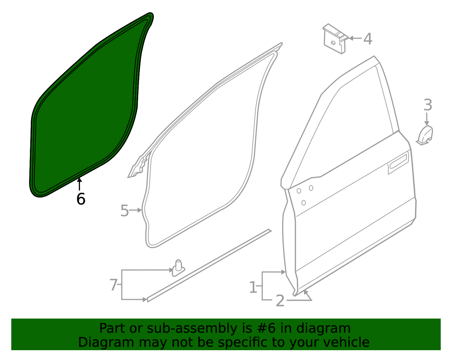 New OEM Genuine Ford F-150 2021-2023 Door Weather Strip ML3Z1625324C