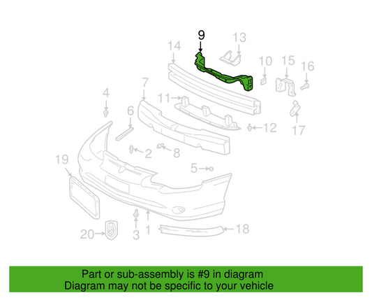 Genuine OEM GM Chevrolet Monte Carlo Bumper Cover Support 2000-2005 10433802