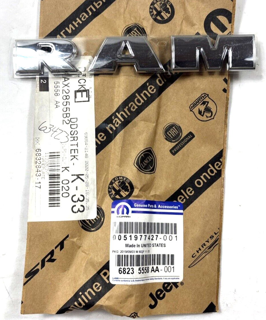Genuine OEM Mopar Ram ProMaster City Chrome Emblem 2015-2022 68235558AA