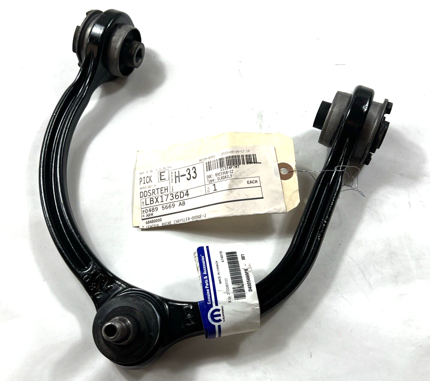 Genuine OEM Mopar Front Left Side Suspension Upper Control Arm 05-23 4895669AB