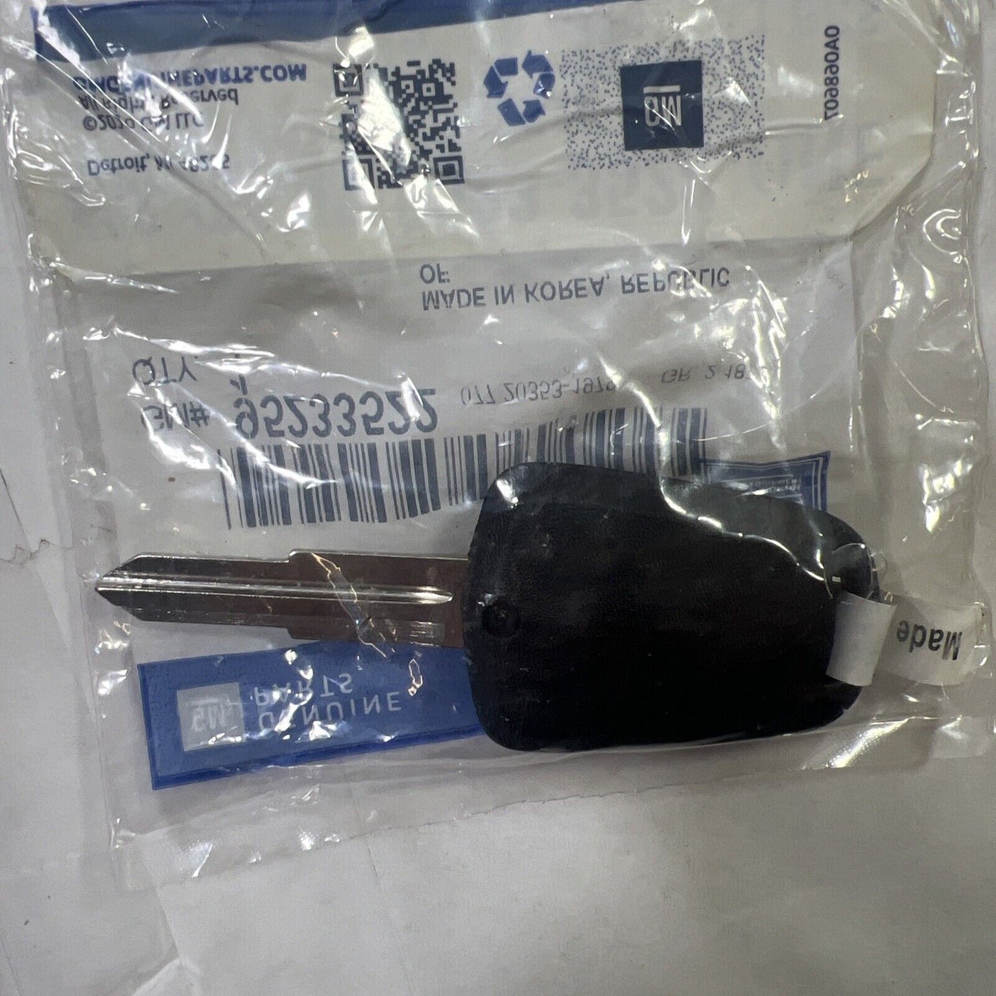 Genuine OEM GM ACDelco Spark Ignition Key 2013-2015 95233522