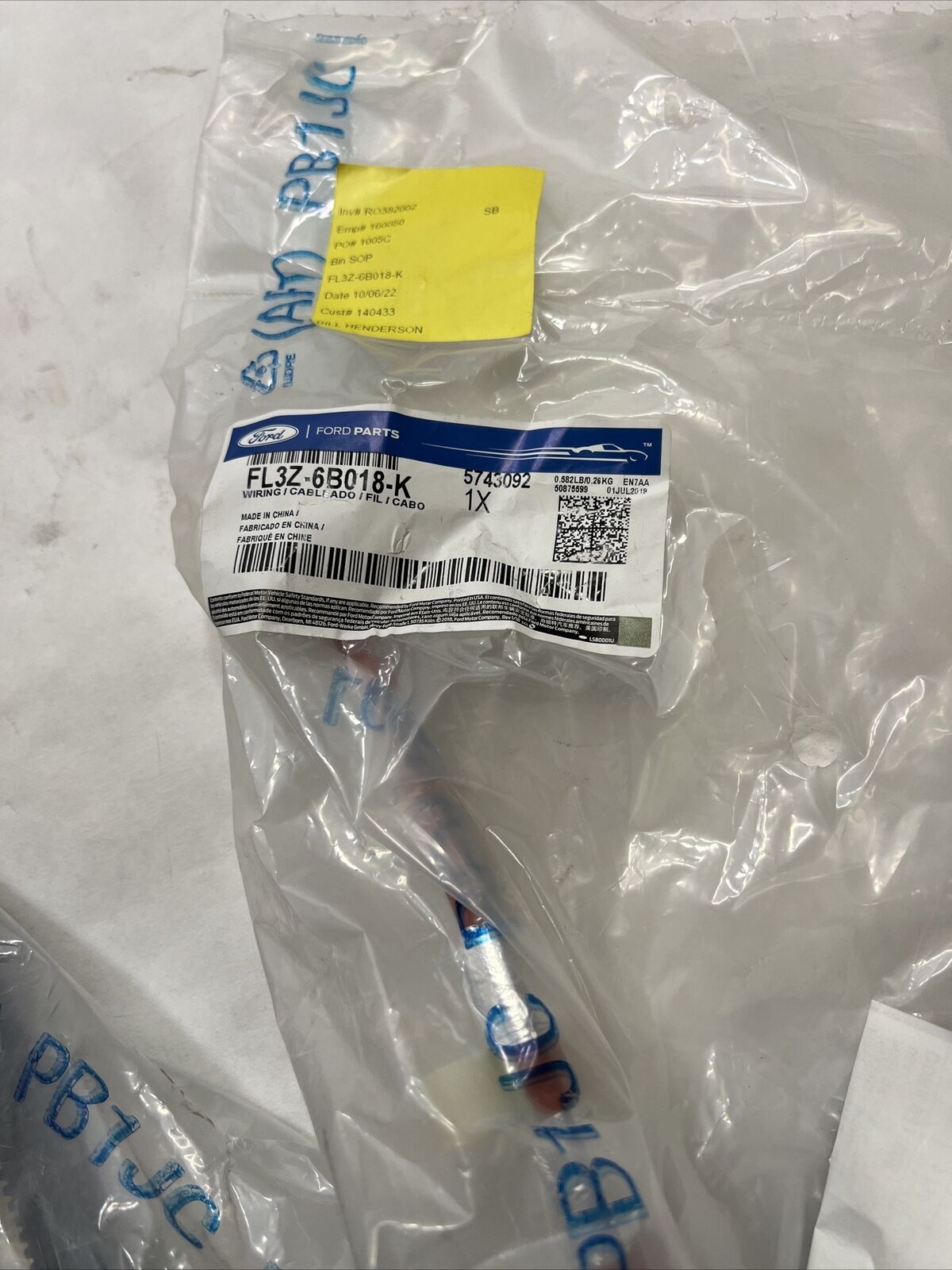 New OEM Genuine Ford F-150 2017 Wire Assembly FL3Z6B018K