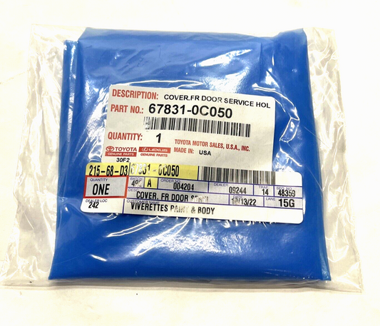 New OEM Genuine Toyota Tundra Front Door Service Hole Water Deflector 678310C050