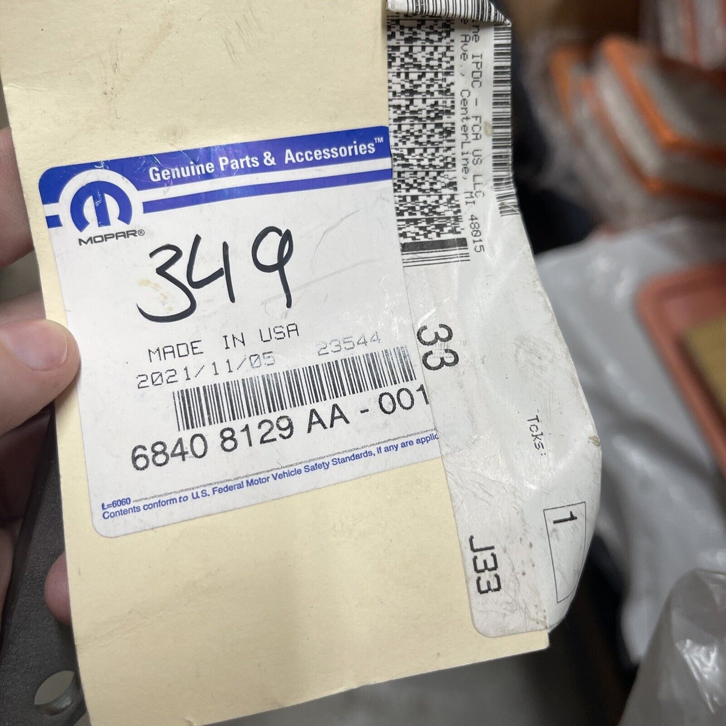 New OEM Genuine Mopar Wagoneer 2019-2023 Upper Brace Manifold Exhaust 68408129AA