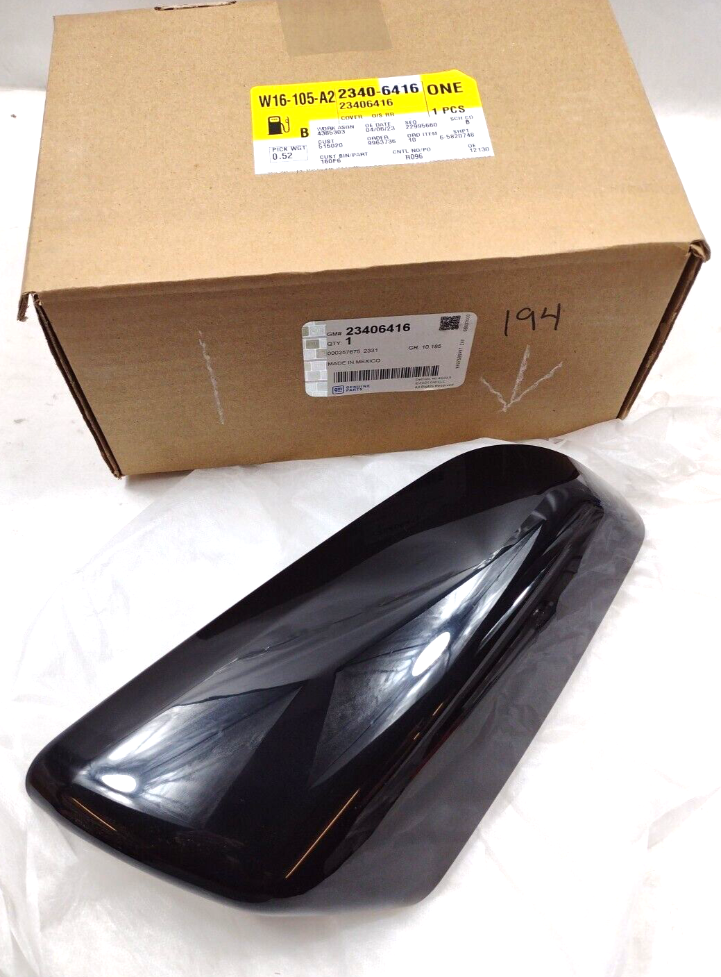 Genuine OEM GM Chevrolet Equinox Door Mirror Cover 2018-2024 23406416