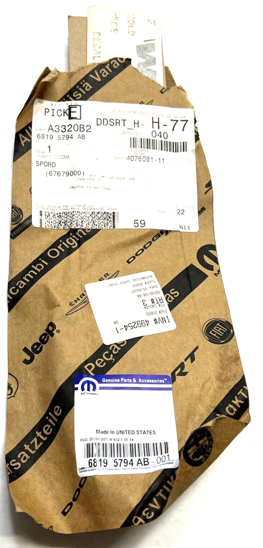 New OEM Genuine Mopar Front Fender Decal 68195794AB