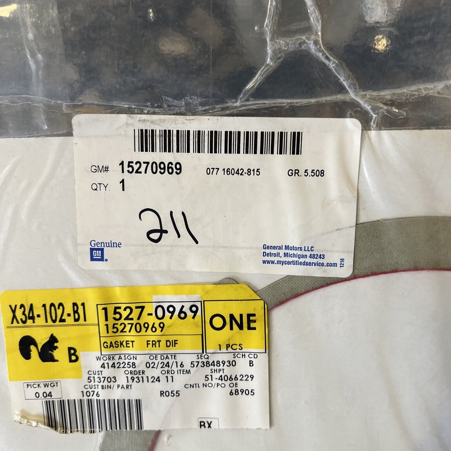 GM OEM Front Axle-Cover Gasket 15270969