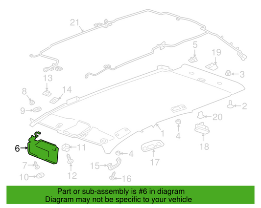 Genuine OEM GM GMC Terrain Light Ash Gray Sunshade 2018-2024 84836048