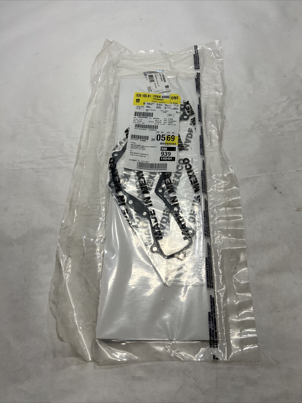 New OEM Genuine GM XT5 2014-2023 Engine Water Pump Housing Gasket 12646995