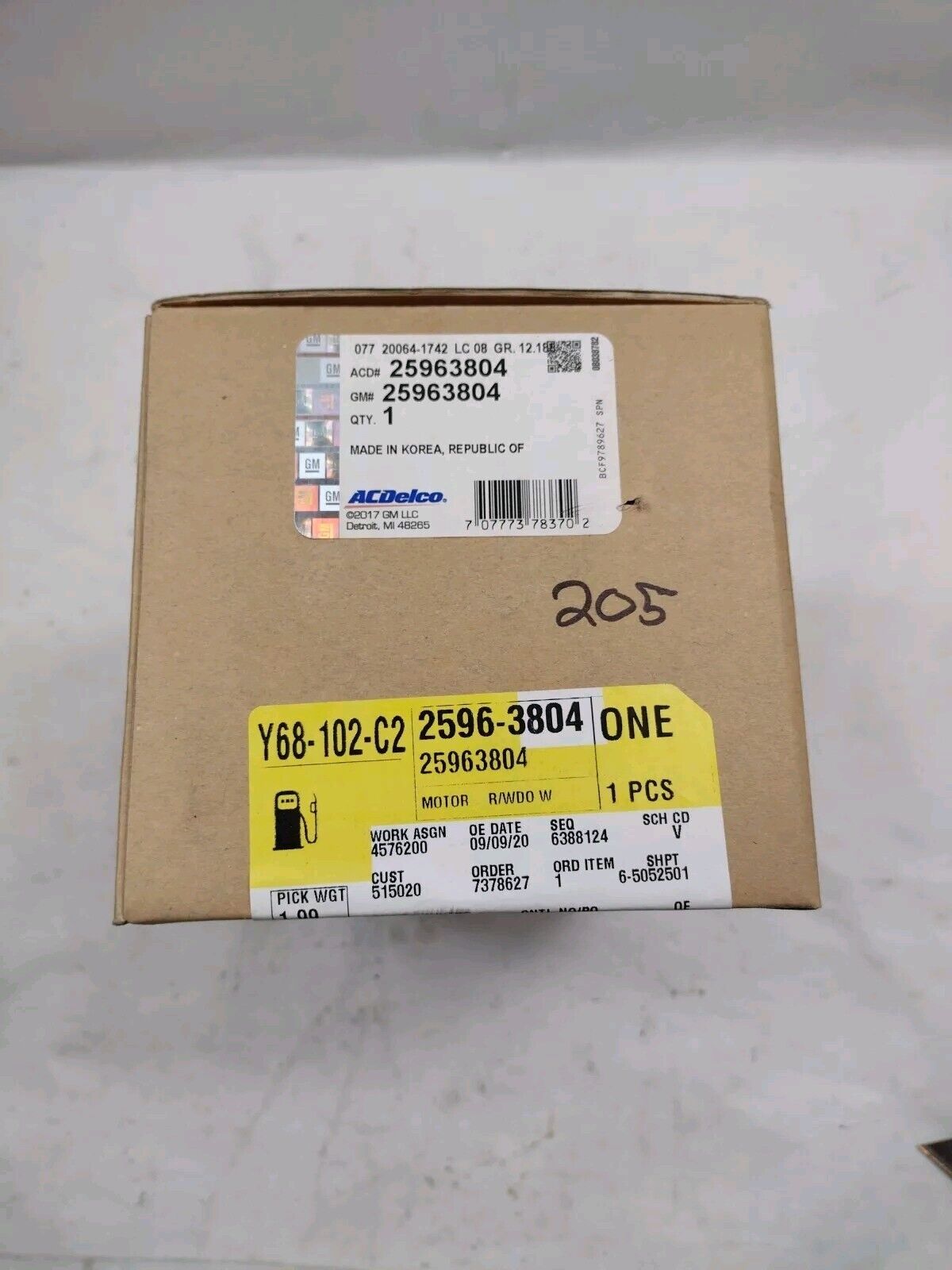 Genuine OEM GM Chevy Captiva Sport Wiper Motor 2008-2015 25963804