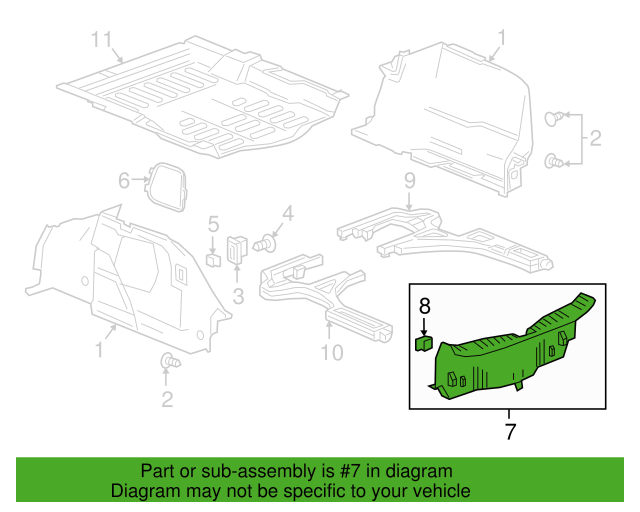 Genuine OEM GM Chevrolet Rear Trunk Lid Sill Scuff Trim Cover Panel 84243012