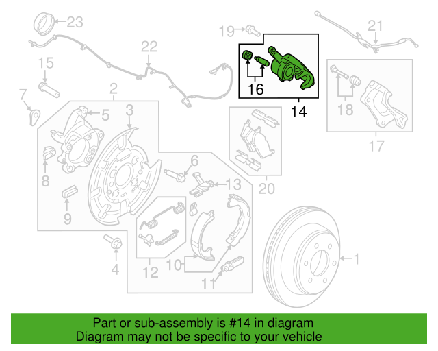 NEW OEM Ford Rear Left Disc Brake Caliper-Unloaded Caliper Motorcraft BRCF373