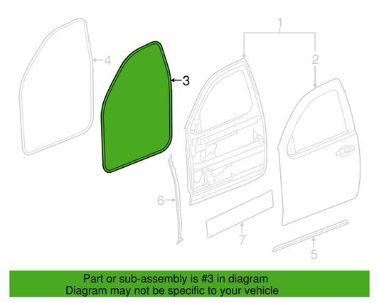 Genuine OEM GM Chevrolet Silverado 1500 Weatherstrip Seal 2014-2019 23286279