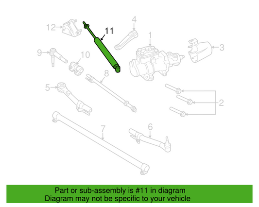 Genuine OEM Motorcraft Ford F-250 Super Duty 2011-2024 Steering Damper Ash866167