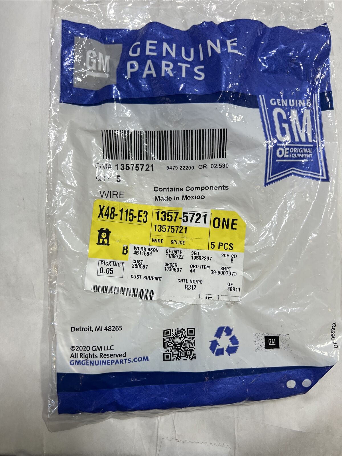 Genuine OEM GM Multi Purpose Wire Connector 13575721