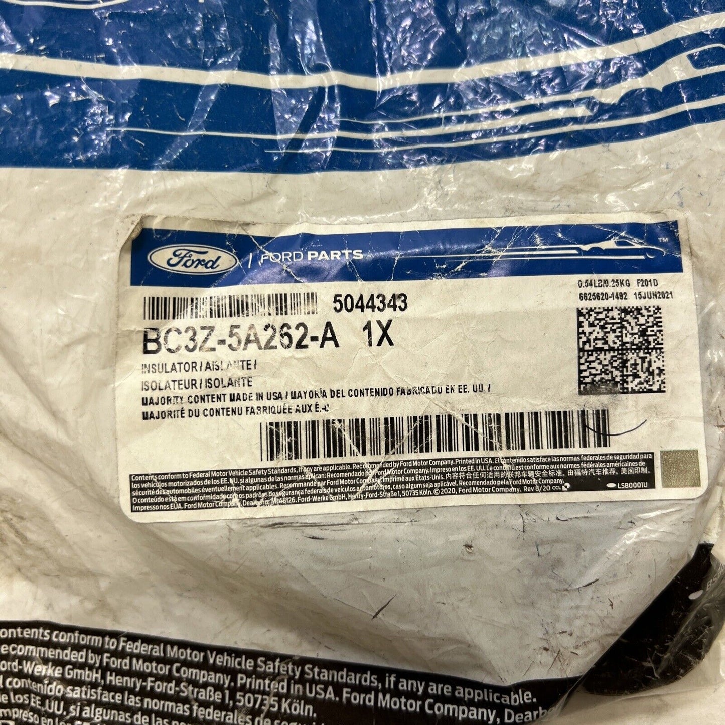 New OEM Genuine Ford F-250 Super Duty 11-22 Center Bracket Insulator BC3Z5A262A