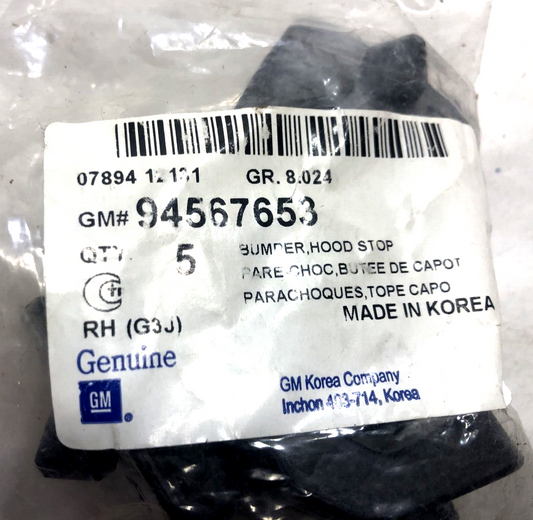 New OEM Genuine GM 2011-2017 Right Passenger Side Hood Stop Bumper 94567653