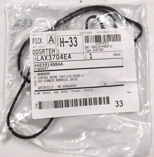 Genuine OEM Mopar RAM 1500 Gasket Water Pump 2009-2024 68391488AA