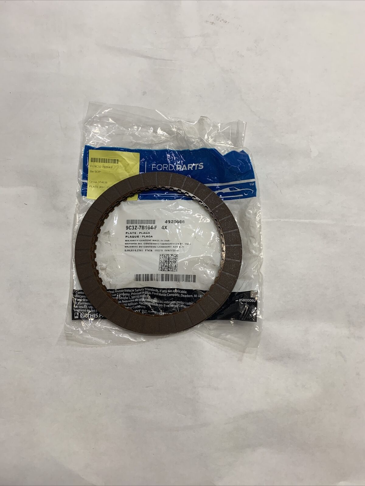 New OEM Ford Transmission Clutch Friction Plate 9C3Z-7B164-F 3 Pack