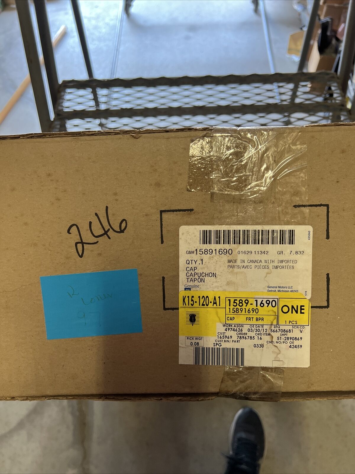 New OEM Genuine GM Driver Side Front Bumper Impact Bar End Cap Primed 15891690