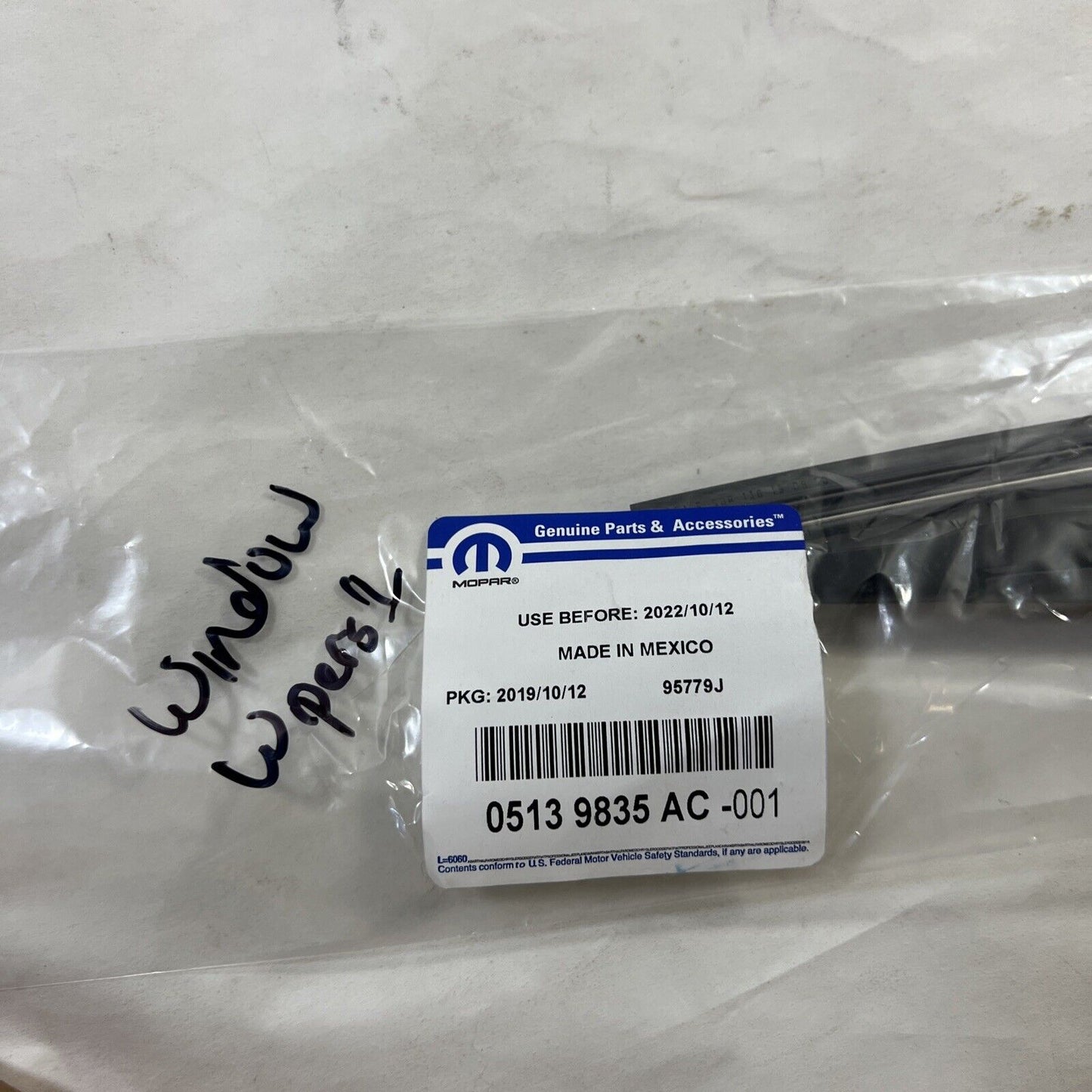 Genuine OEM Mopar Grand Cherokee Back Glass Wiper Blade 2005-2010 5139835AC