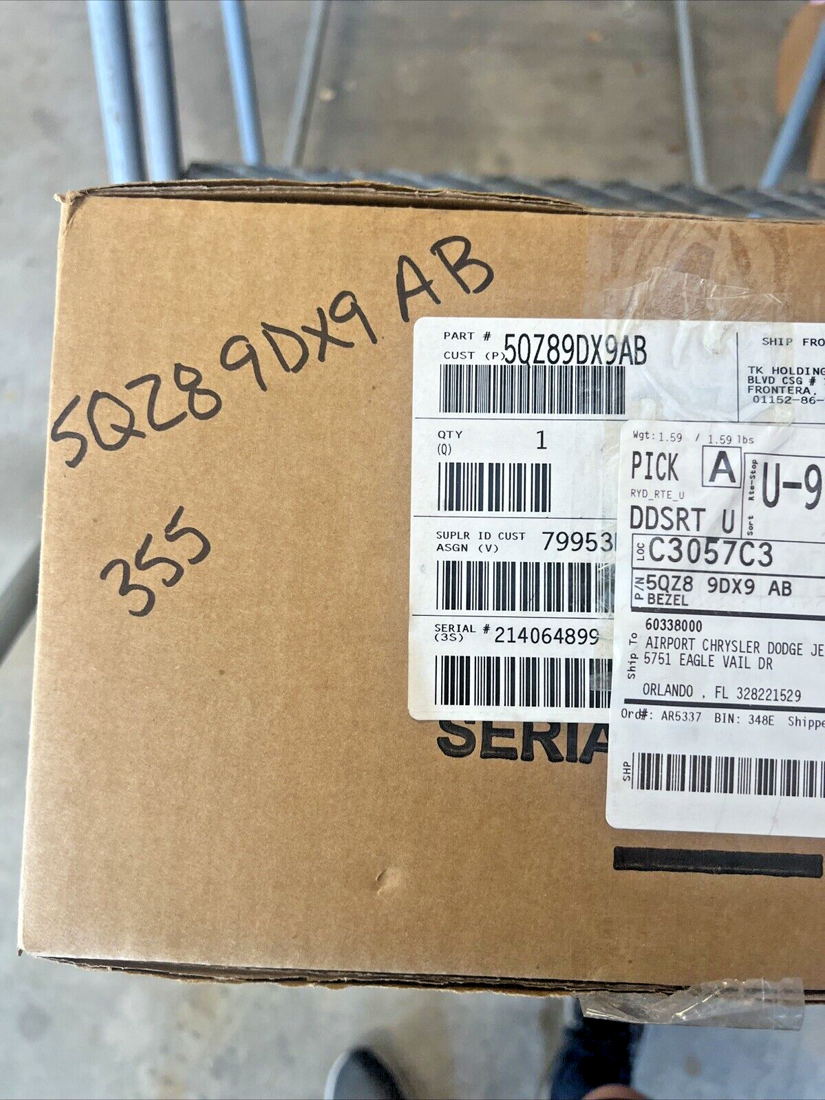 Genuine OEM Mopar Body Passenger Instrument Panel Dashboard Cover 5QZ89DX9AB