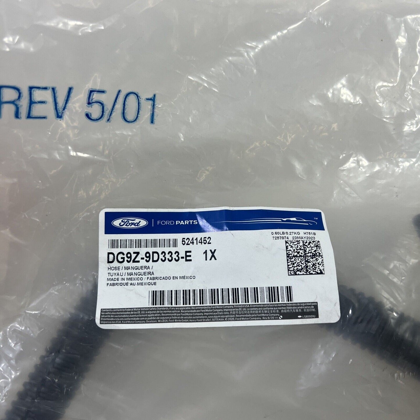 New Genuine OEM Ford Connecting Hose NOS DG9Z9D333E