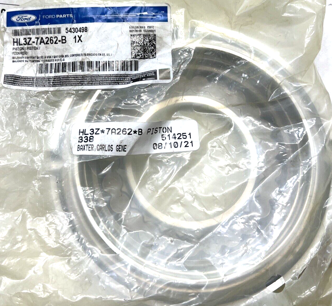 New OEM Genuine Ford Piston HL3Z7A262B