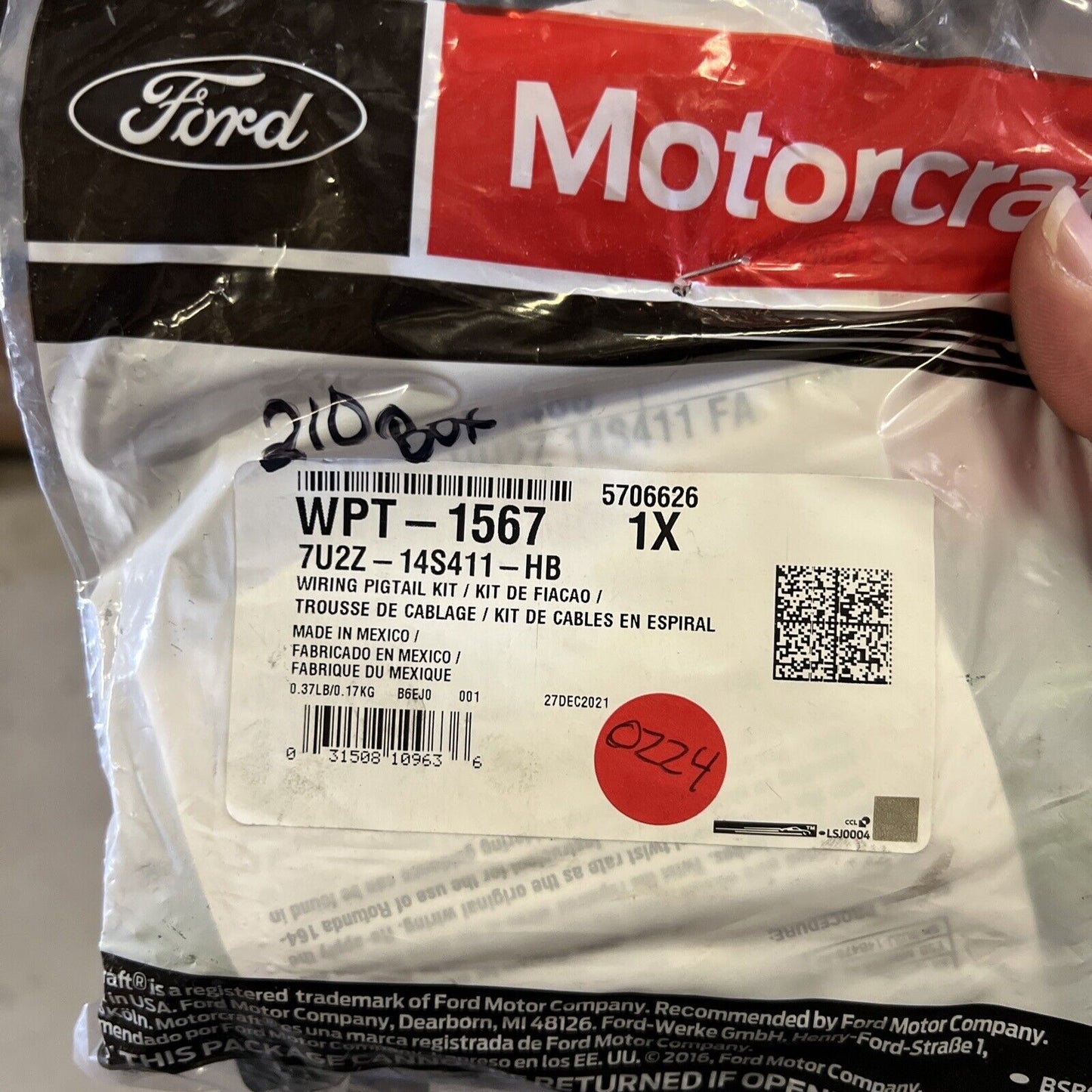 New OEM Genuine Ford Wire Assembly Motorcraft Wpt1567