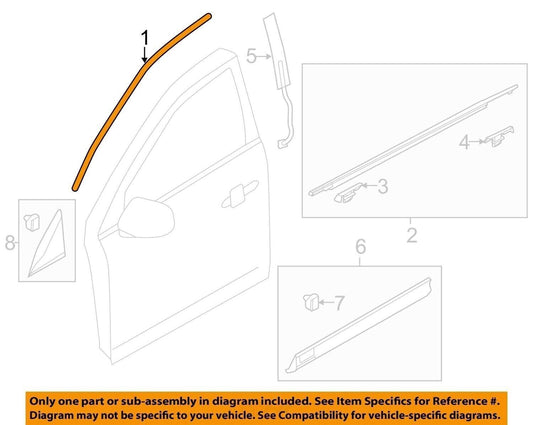 New OEM Genuine Ford MKT 10-19 Right Passenger Side Window Molding AE9Z7420550A